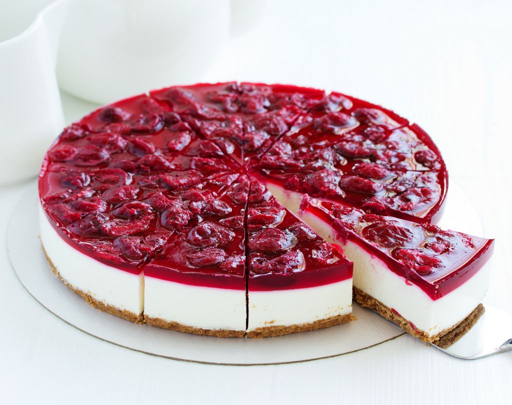 Αφράτο cheesecake κεράσι