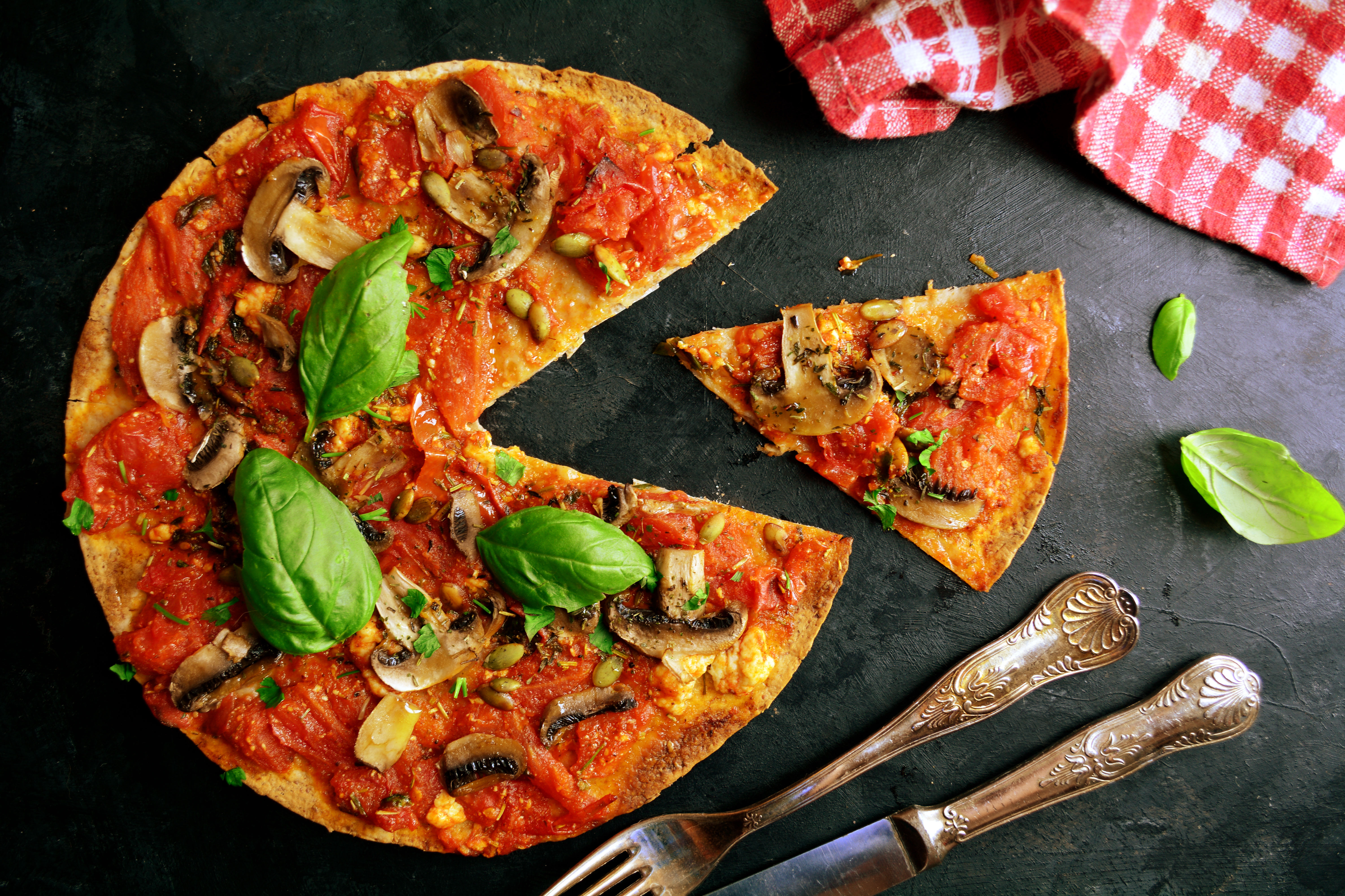 Homemade πίτσα για vegans