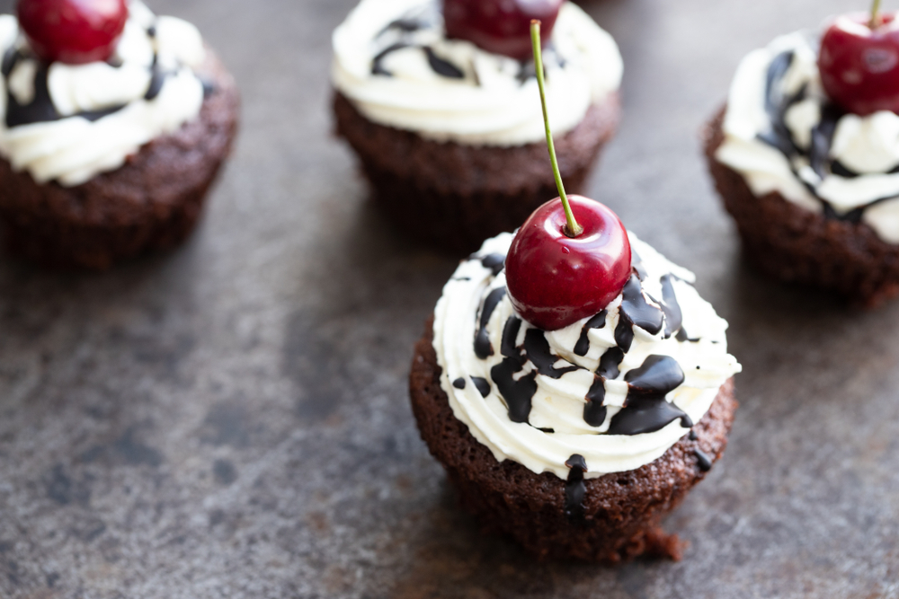 Black forest brownies