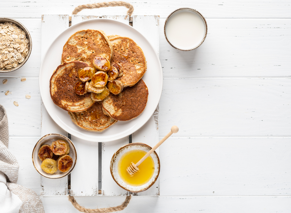 Αφράτα pancakes με βρώμη