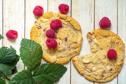 Υγιεινά μπισκότα με σμέουρα (raspberries)