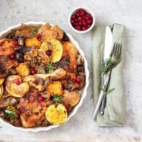 Κοτόπουλο με κάστανα και μανιτάρια