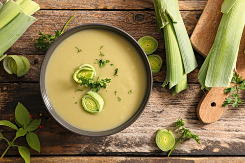 Βελούδινη πρασόσουπα