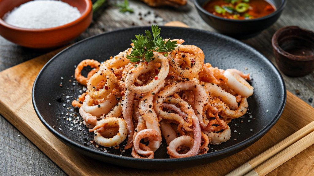 Τραγανά τηγανητά καλαμαράκια