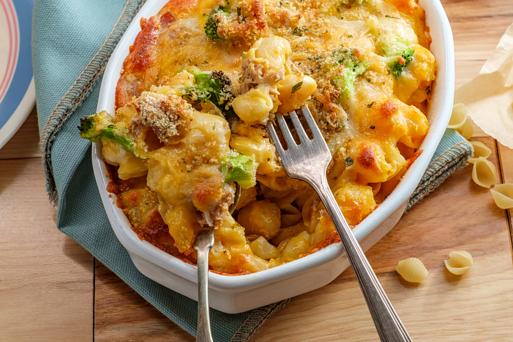 Ογκρατέν με τόνο και μπρόκολο