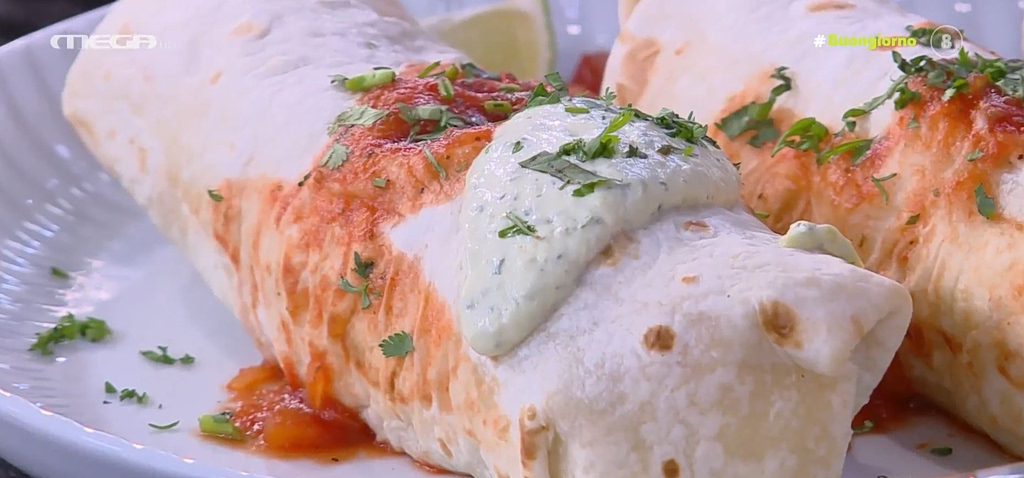 Chimichanga με κοτόπουλο και αβοκάντο