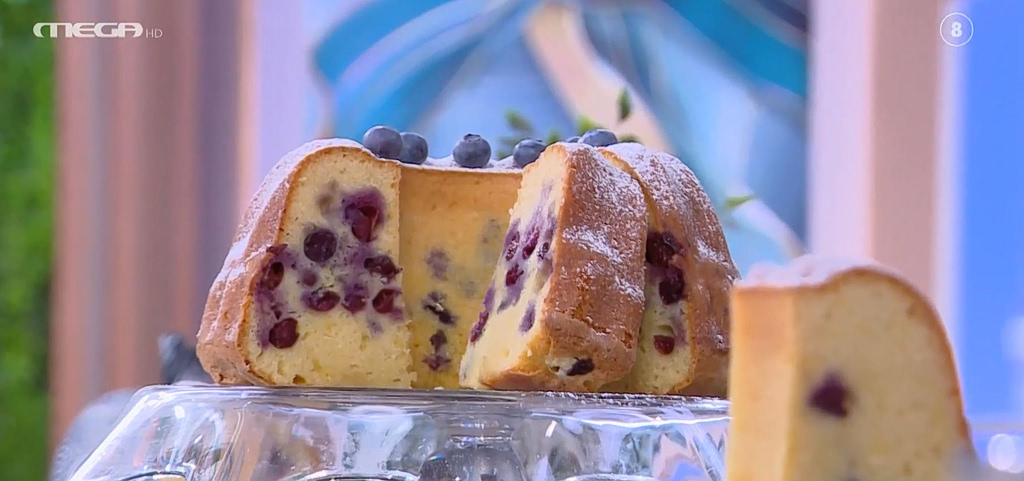 Κέικ λεμόνι με blueberries